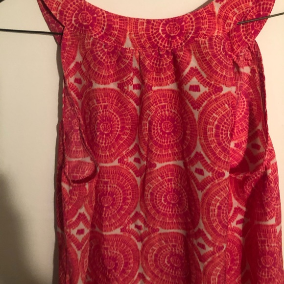 Color size s sleeveless multicolored blouse - Picture 7 of 8